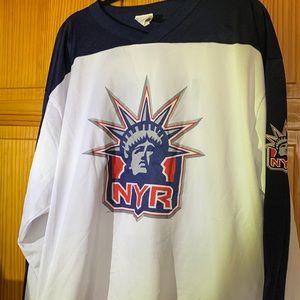 VINTAGE Off The Bench Brian Leetch #2 Hockey Jersey NY Rangers, size XL